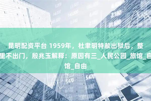 昆明配资平台 1959年，杜聿明特赦出狱后，整日里不出门，殷兆玉解释：原因有三_人民公园_旅馆_自由